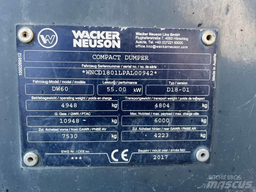 Wacker Neuson DW60 Statybiniai savivarčiai sunkvežimiai
