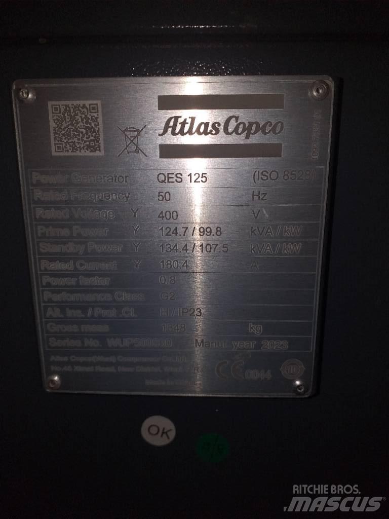Atlas Copco QES125 Dyzeliniai generatoriai