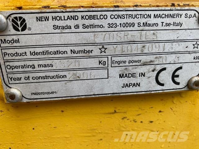 New Holland E 70 SR Vidutinės galios ekskavatoriai 7-12 t