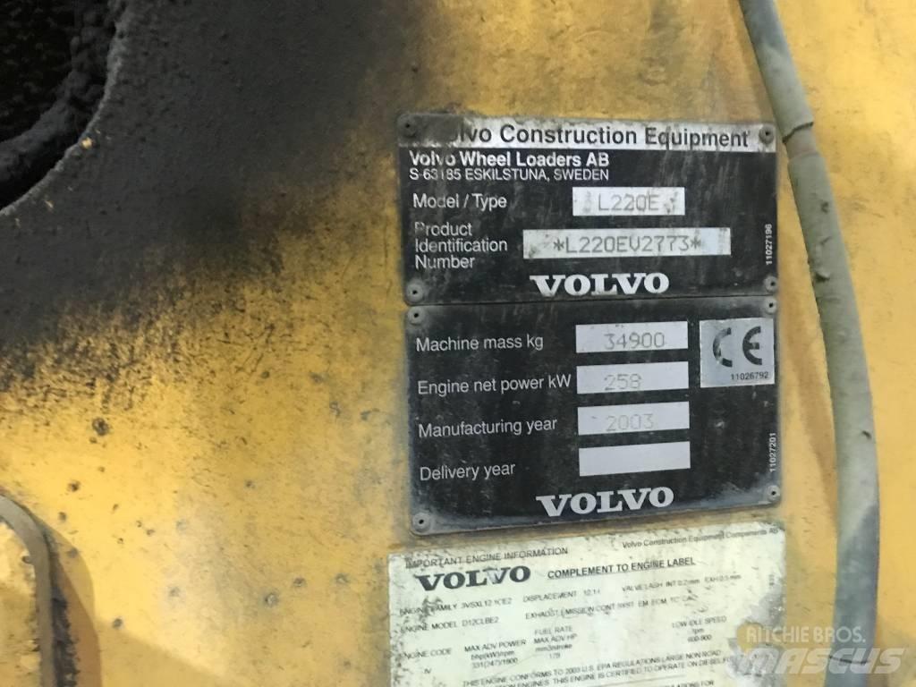 Volvo L 220 E Naudoti ratiniai krautuvai