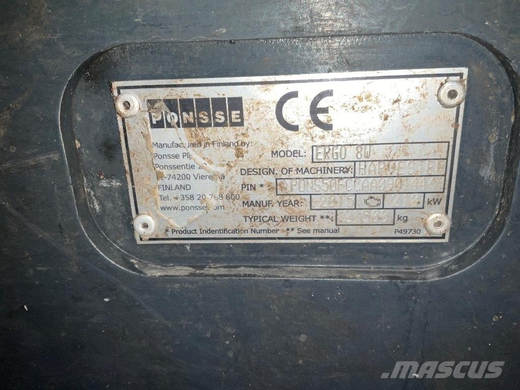 Ponsse ERGO 8W Miško technika (Harvesteriai)