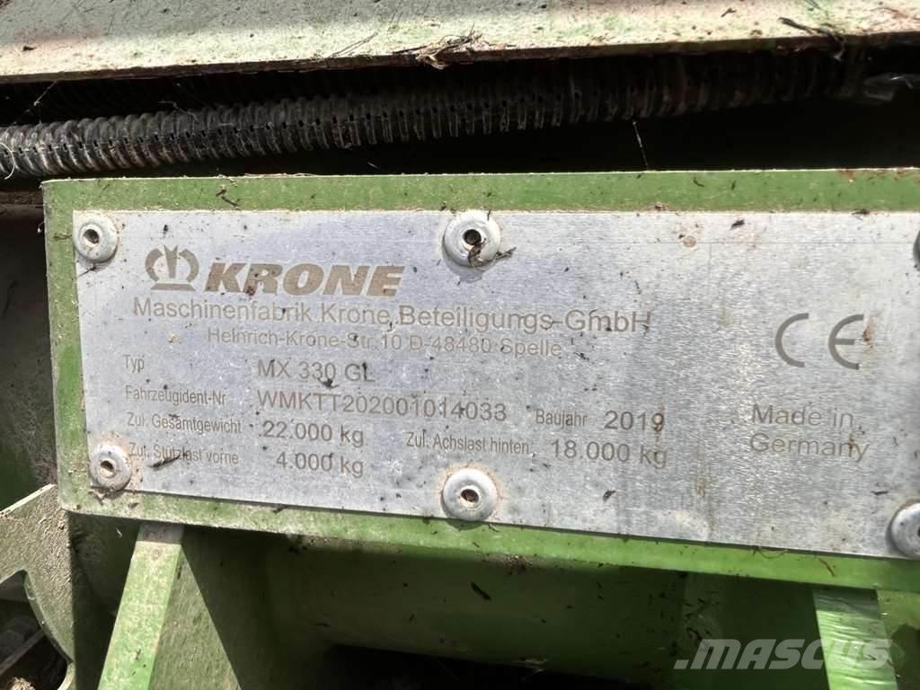 Krone MX 330 GL Pašarų ruošimo technika