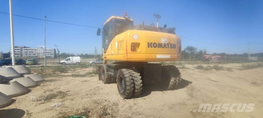 Komatsu PW 140-7 Ratiniai ekskavatoriai