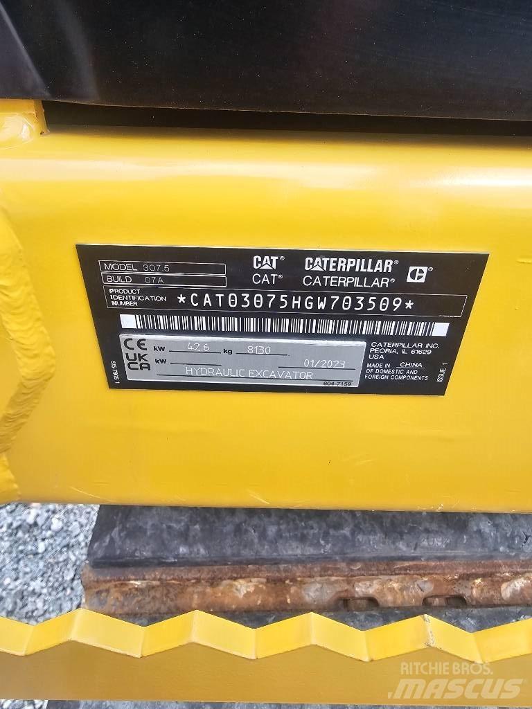 CAT 307.5 Vidutinės galios ekskavatoriai 7-12 t