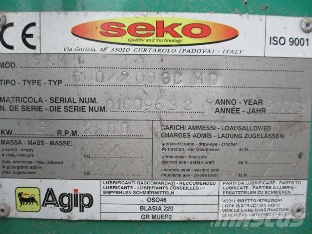 Seko 600/200GC MD Medienos smulkintuvai