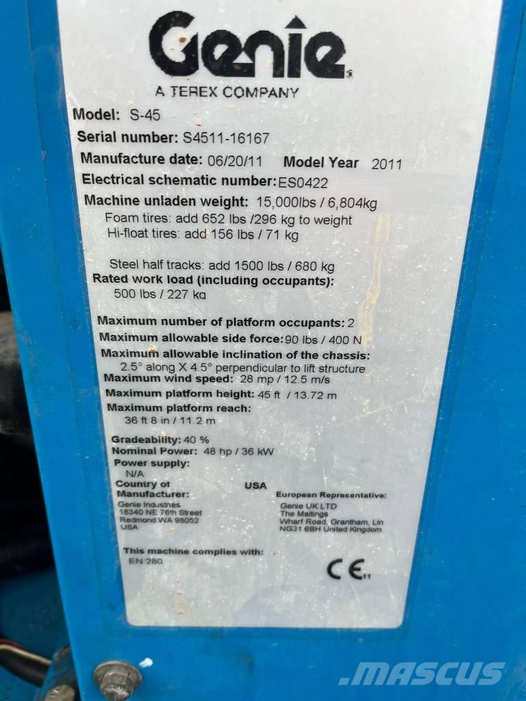 Genie S 45 Teleskopiniai keltuvai