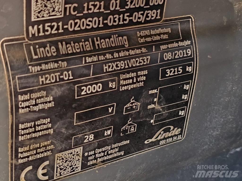 Linde H20T-01 LPG (dujiniai) krautuvai