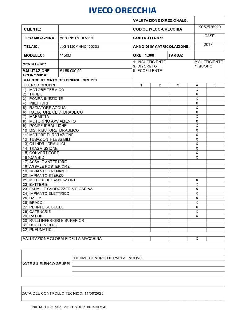 CASE 1150 M Vikšriniai buldozeriai