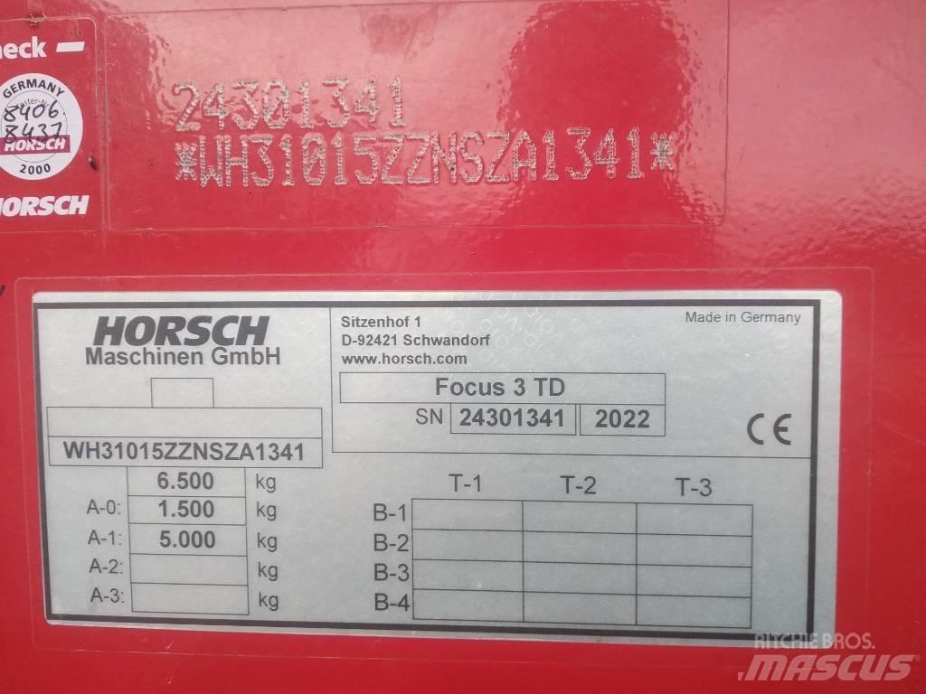 Horsch Focus 3 TD Sėjimo technika