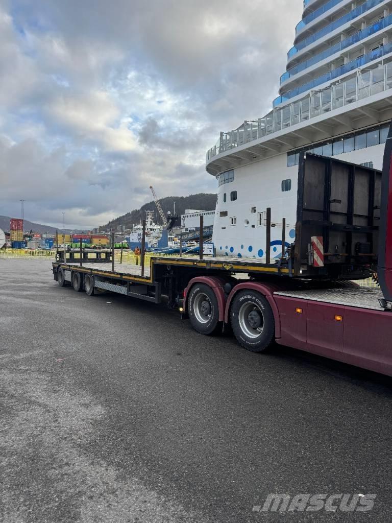 Broshuis jumbo Bortinių sunkvežimių priekabos su nuleidžiamais bortais