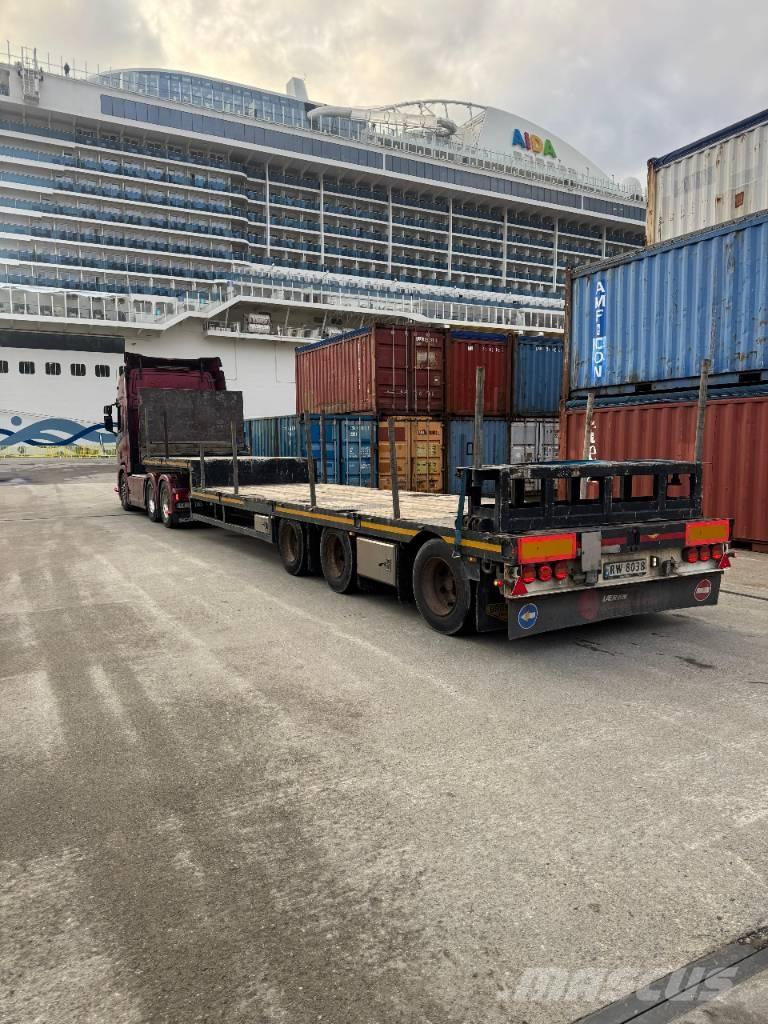 Broshuis jumbo Bortinių sunkvežimių priekabos su nuleidžiamais bortais