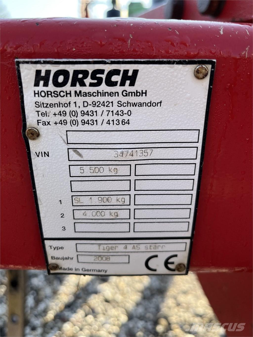 Horsch Tiger 4 AS Akėčios