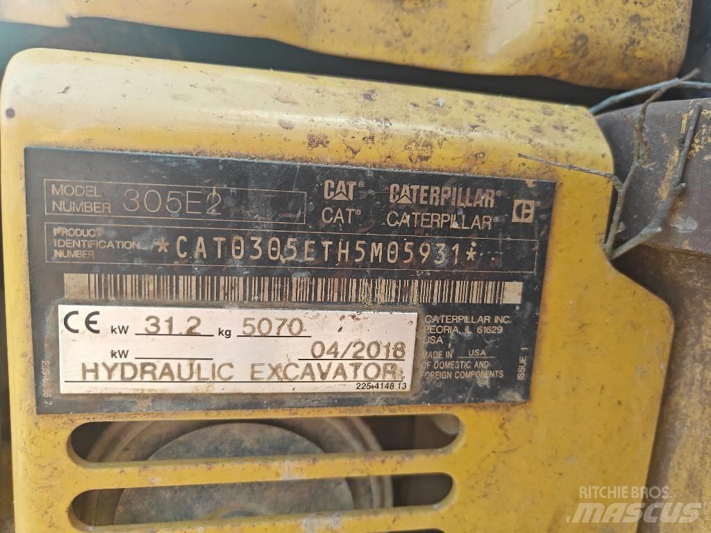 CAT 305E2 Mini ekskavatoriai < 7 t