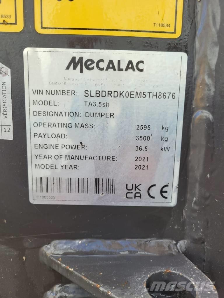 Mecalac TA 3.5 Statybiniai savivarčiai sunkvežimiai