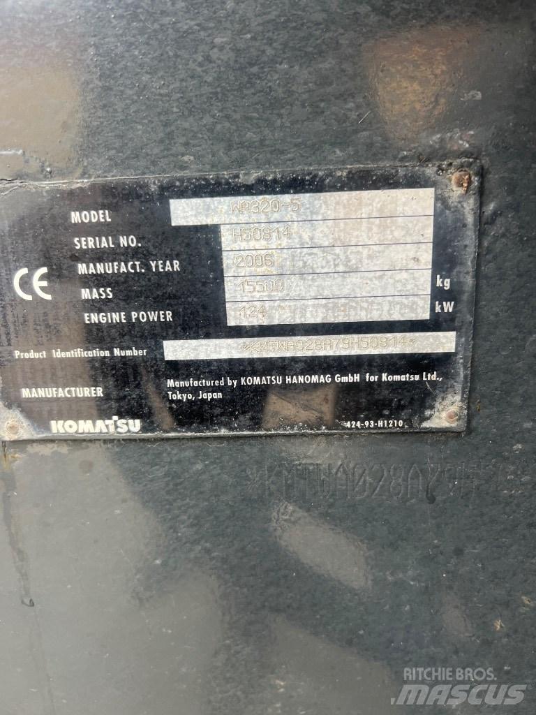 Komatsu WA 320-5 Naudoti ratiniai krautuvai