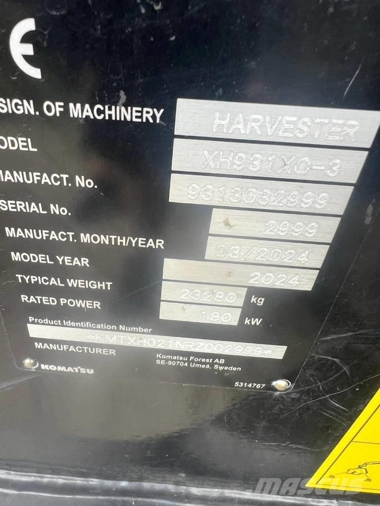 Komatsu 931 XC Miško technika (Harvesteriai)