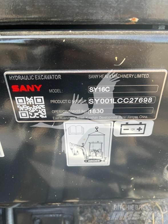 Sany SY16C Mini ekskavatoriai < 7 t