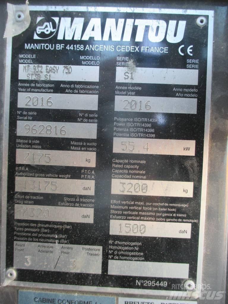 Manitou MT 932 Teleskopiniai krautuvai