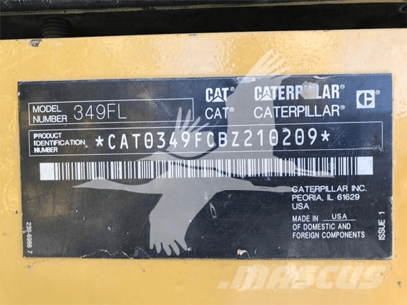 CAT 349FL Vikšriniai ekskavatoriai