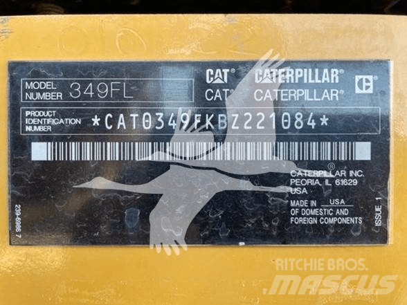 CAT 349FL Vikšriniai ekskavatoriai