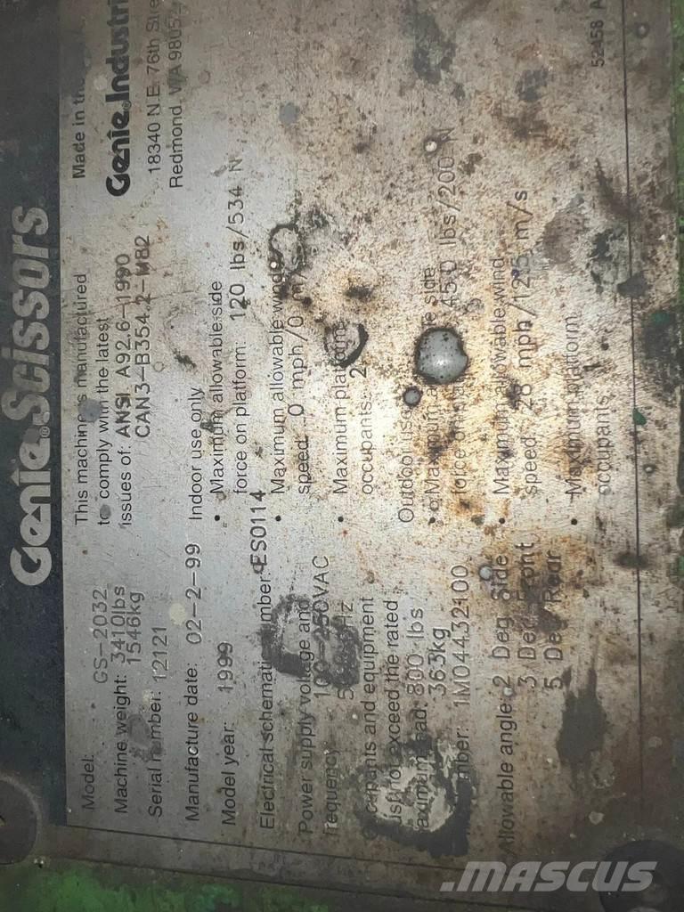 Genie GS-2032 Kiti keltuvai ir platformos