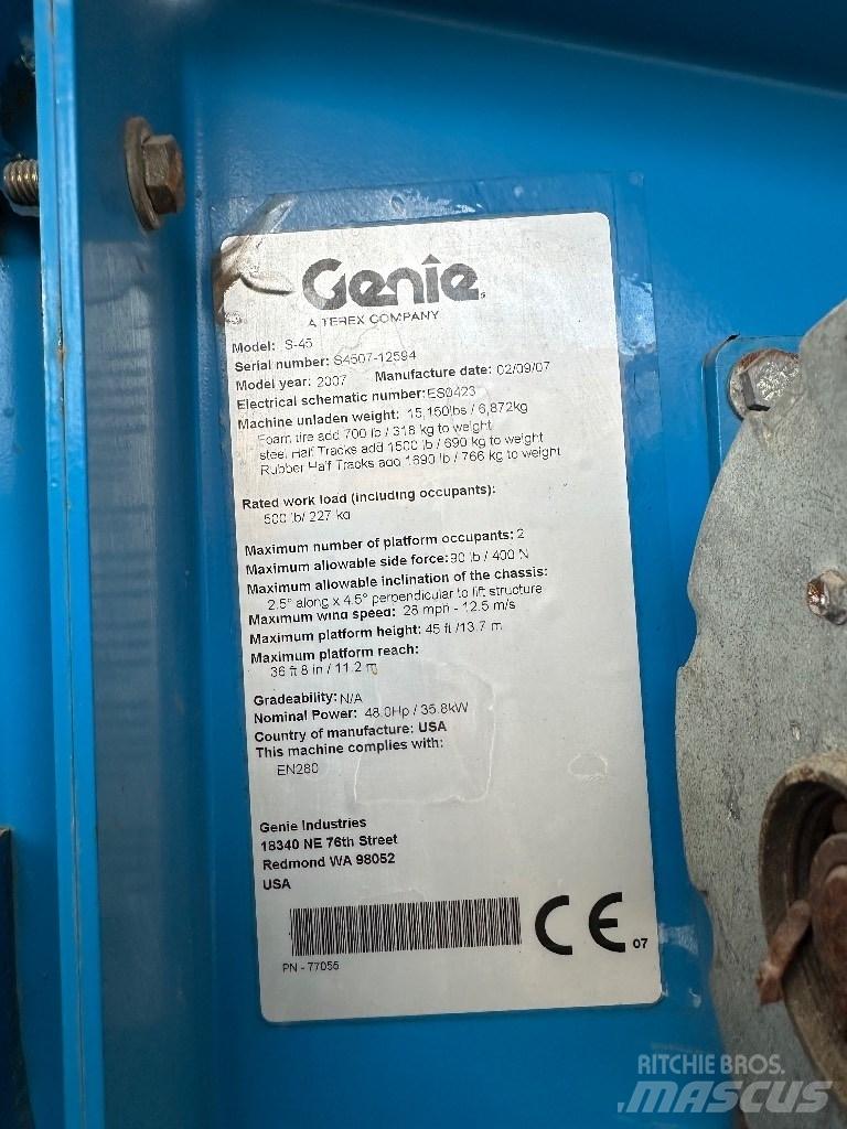 Genie s45 Teleskopiniai keltuvai