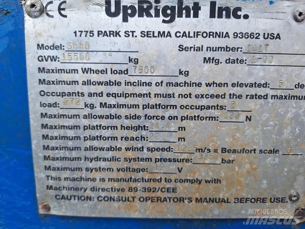 UpRight SB80 Teleskopiniai keltuvai