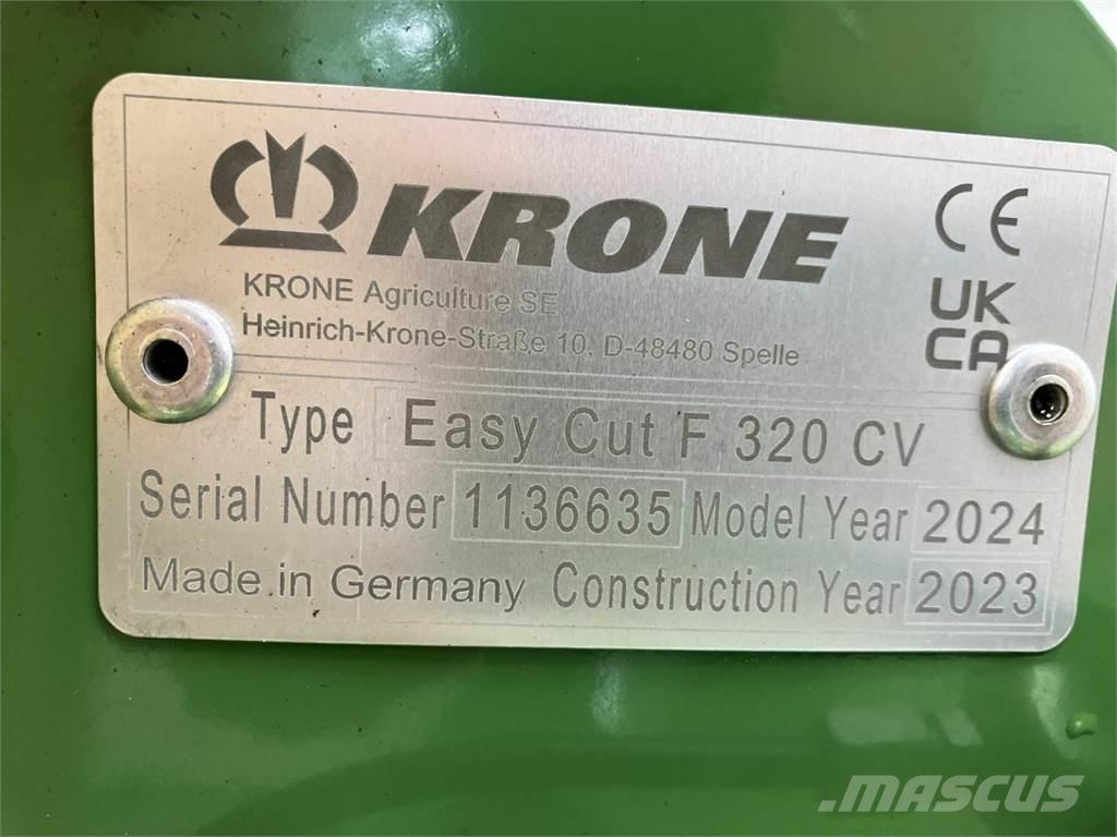 Krone EC F 320 CV Šienapjovės