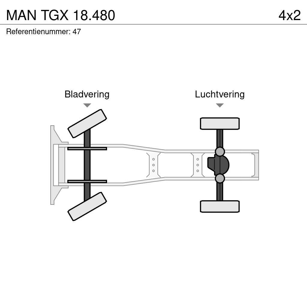 MAN TGX 18.480 Naudoti vilkikai