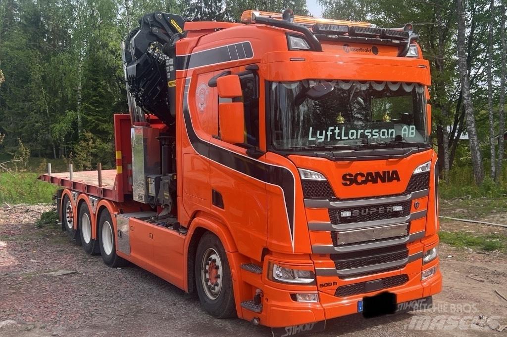 Scania R 500 Automobiliniai kranai