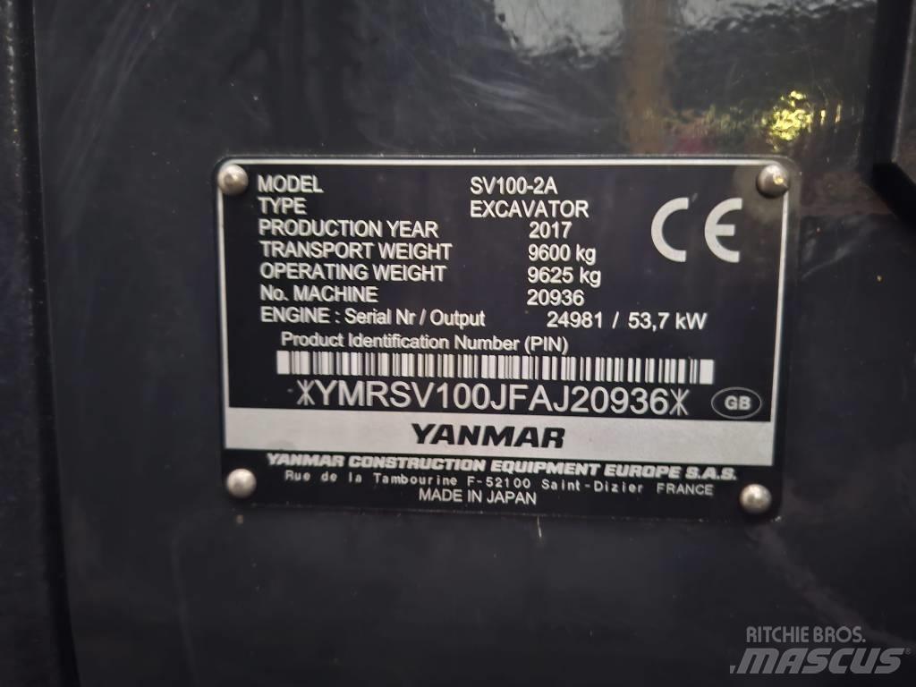 Yanmar SV 100-2A Vidutinės galios ekskavatoriai 7-12 t