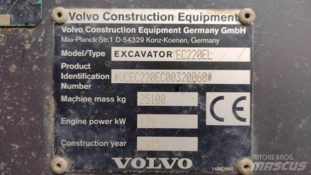 Volvo EC220EL Vikšriniai ekskavatoriai