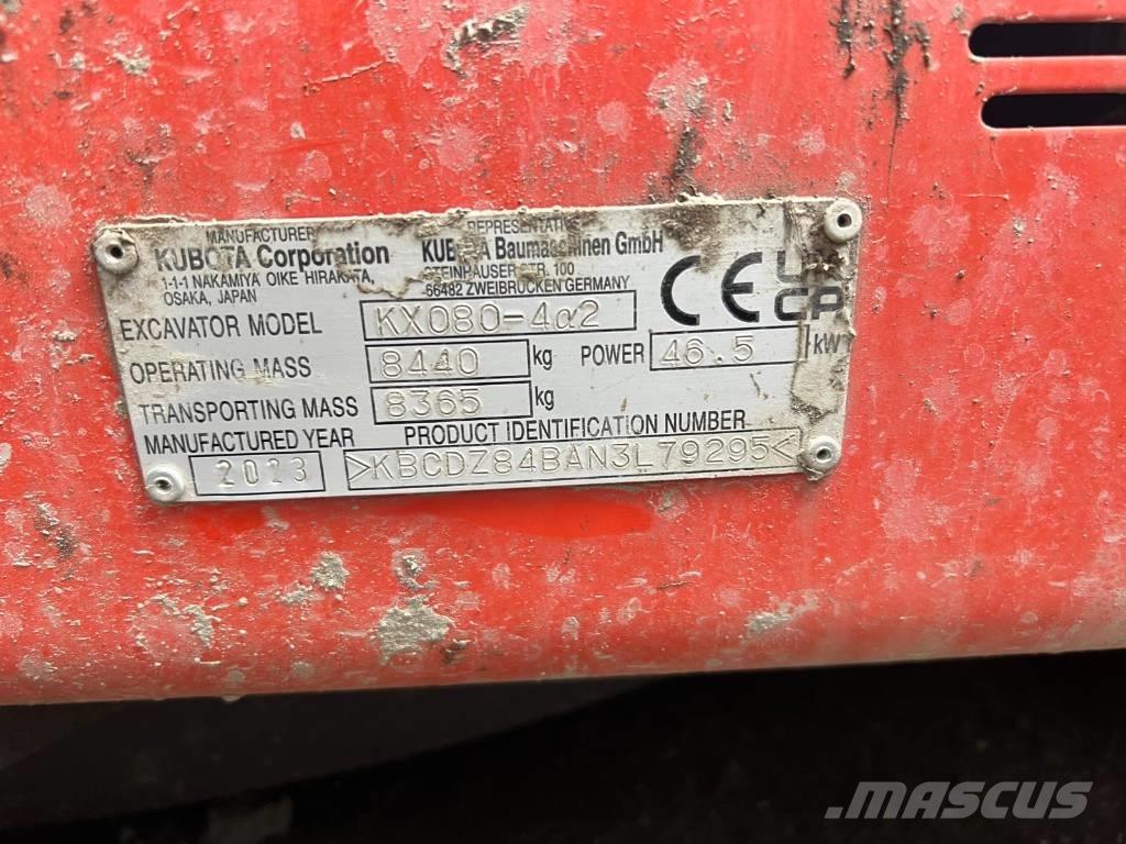 Kubota KX 080-4 A2 Mini ekskavatoriai < 7 t