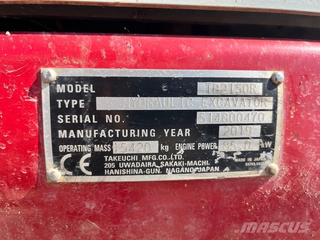 Takeuchi TB 2150 R Vikšriniai ekskavatoriai