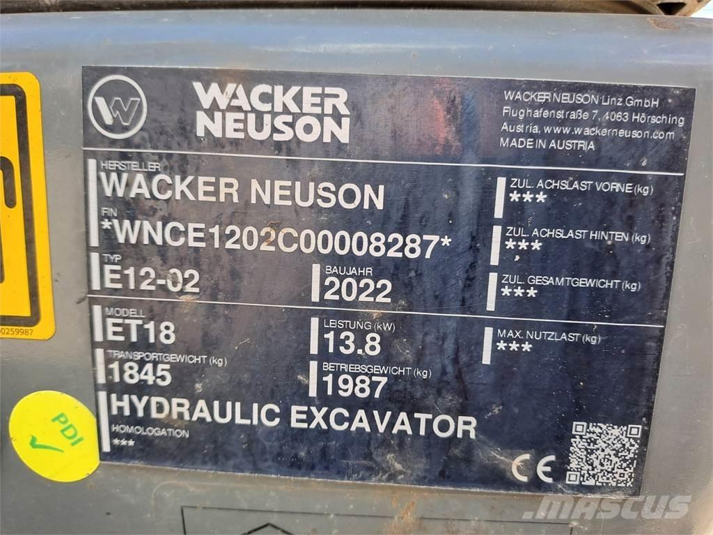 Wacker Neuson ET18 Vikšriniai ekskavatoriai