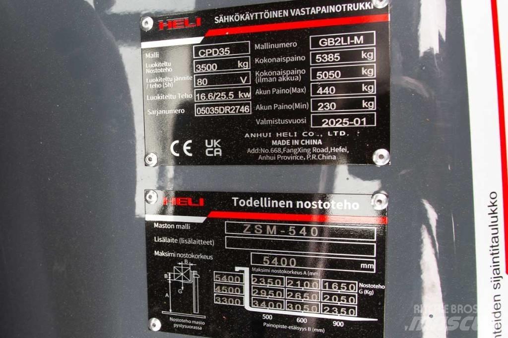 Heli CPD 35 Elektriniai šakiniai krautuvai