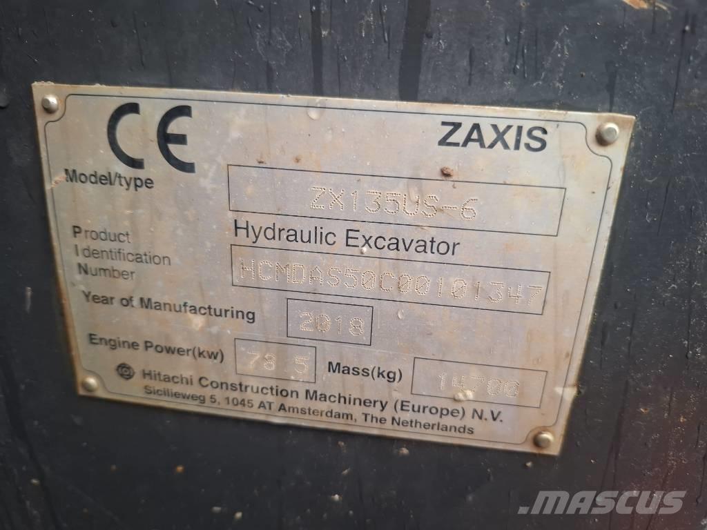Hitachi ZX 135 US-6 Vikšriniai ekskavatoriai