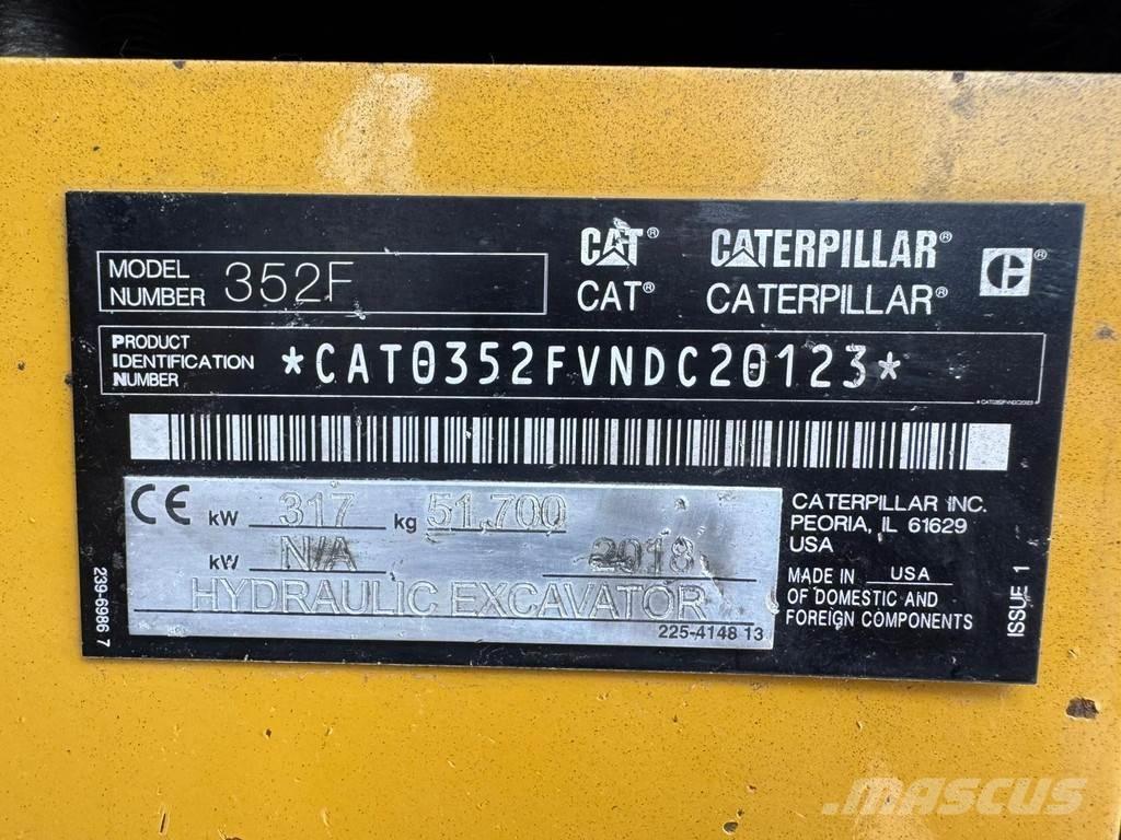 CAT 352F Vikšriniai ekskavatoriai