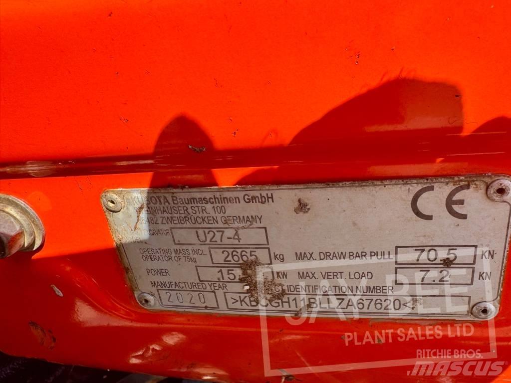 Kubota U 27-4 Mini ekskavatoriai < 7 t