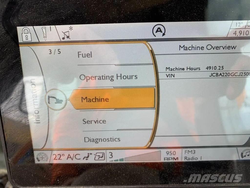 JCB JS220X Vikšriniai ekskavatoriai