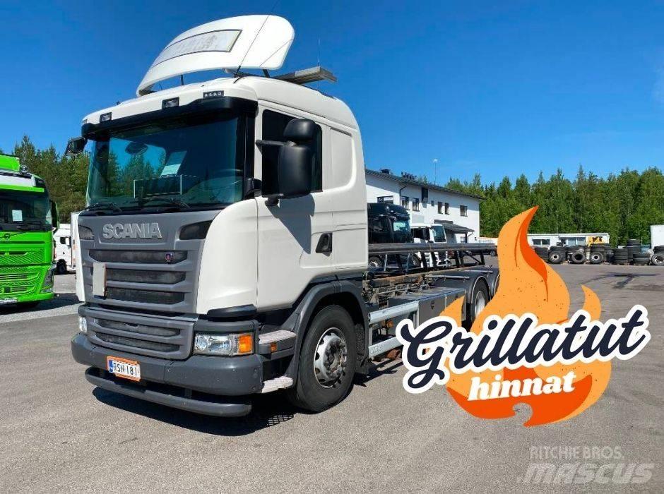 Scania G490 6x2*4 Konteinerių nuožulnaus pakėlimo ant platformos krautuvai
