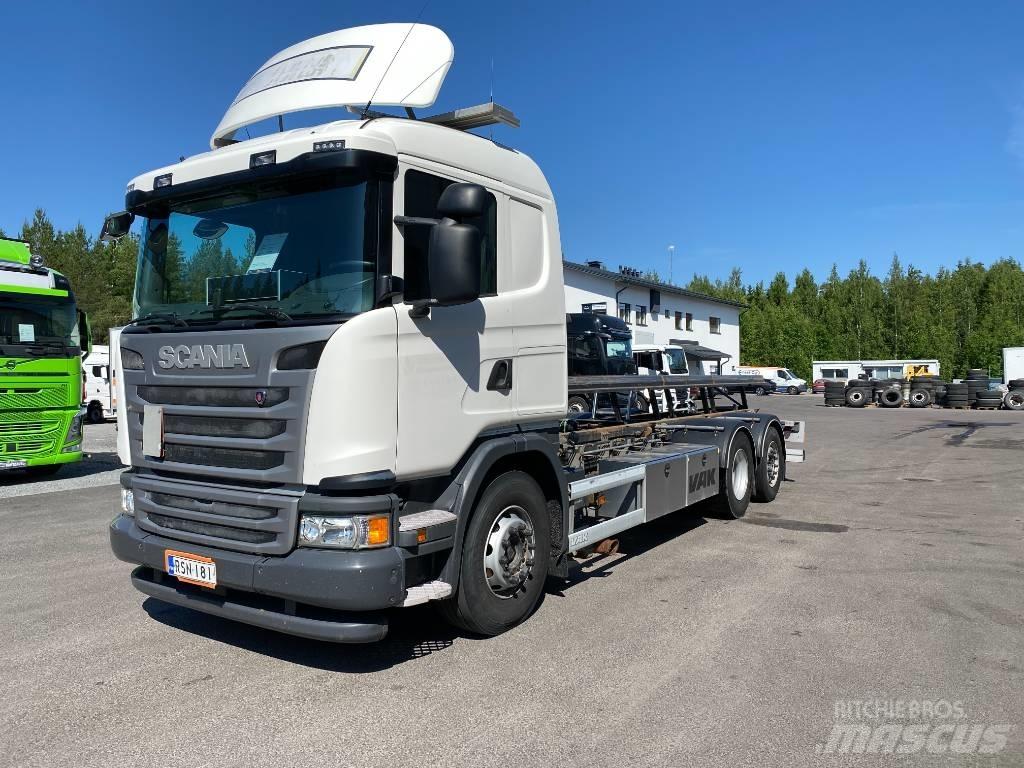 Scania G490 6x2*4 Konteinerių nuožulnaus pakėlimo ant platformos krautuvai