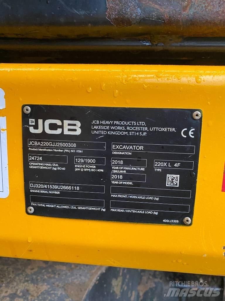 JCB 220 XL Vikšriniai ekskavatoriai