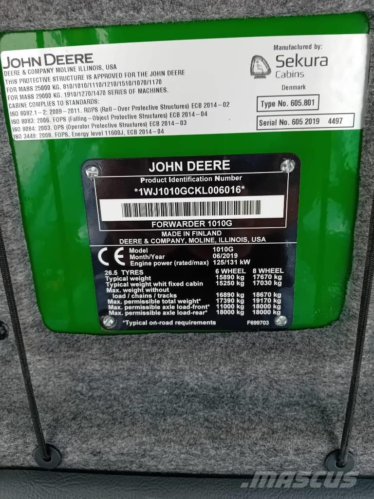 John Deere 1010G Naudoti miškovežiai (Forvarderiai)