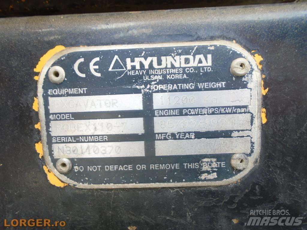 Hyundai Robex 110-7 Vikšriniai ekskavatoriai