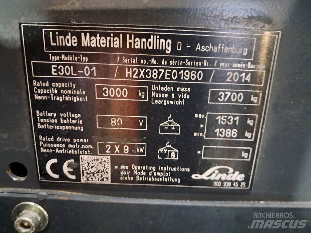 Linde E30L-01 Elektriniai šakiniai krautuvai