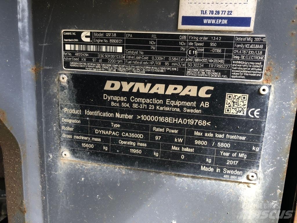 Atlas Copco CA3500 D Vieno būgno volai