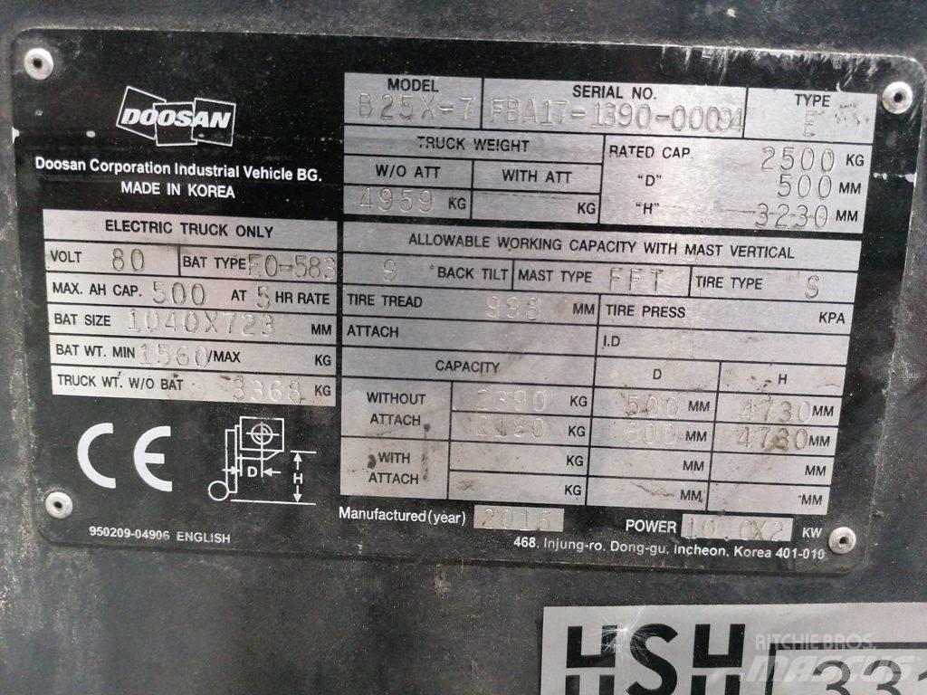 Doosan B25X-7 Elektriniai šakiniai krautuvai