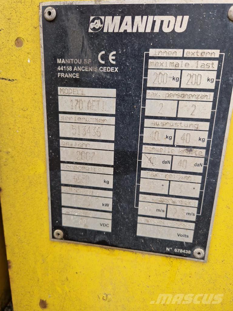 Manitou 170 AETJL Alkūniniai keltuvai