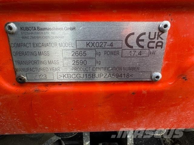 Kubota KX 027-4 Mini ekskavatoriai < 7 t